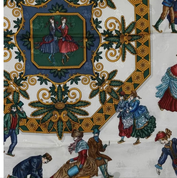 Merry Christmas Make Offer on Authentic HERMÈS Carre 90 Silk Scarf Joies d' H. - Picture 6 of 13